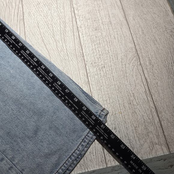 American Eagle Women’s SZ 10 Denim Baggy Jeans Straight Destroyed 31" Inseam - Picture 10 of 11